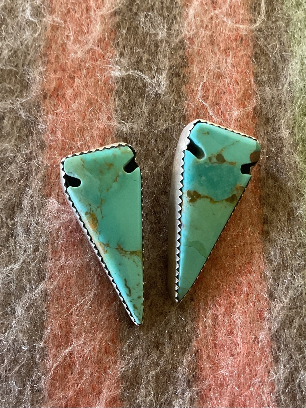 Kingman Turquoise Silver Earrings